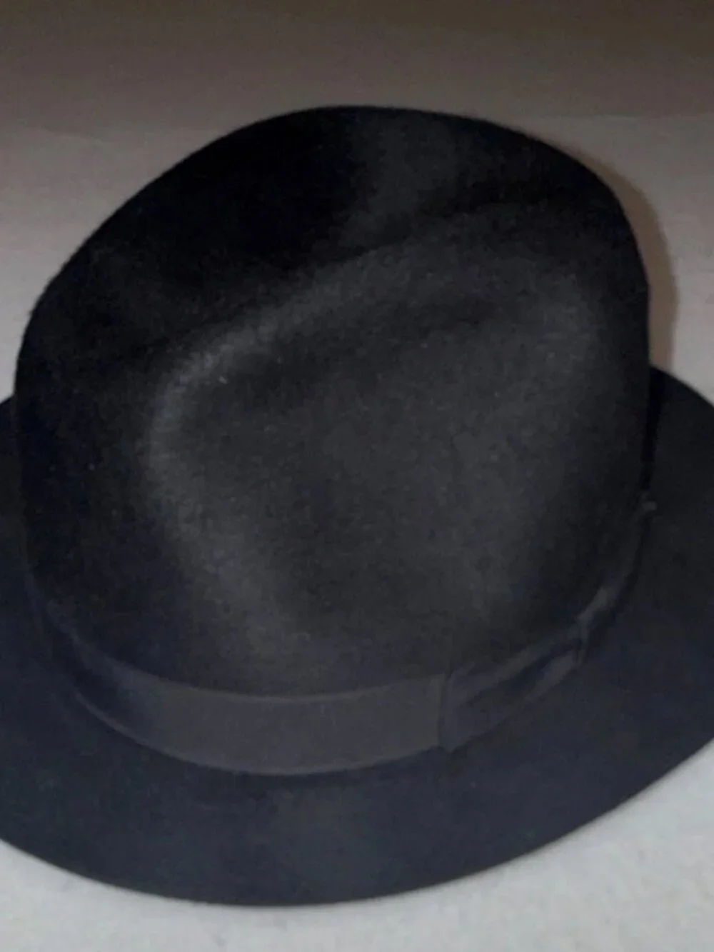 Vintage Biltmore Eleganza Black Fur Felt Dress Hat Size 7 3/8 Made in Canada